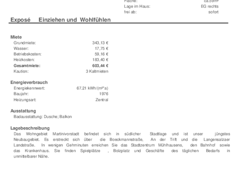 Einziehen und  Wohlfühlen